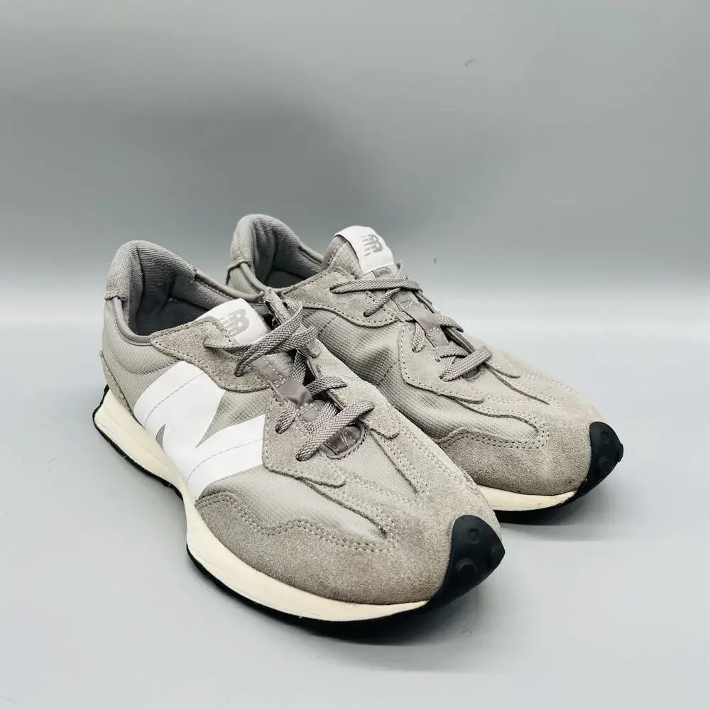 New Balance Shoes Boys 6 Gray Suede 327 Road Running Athletic Sneakers Comfort